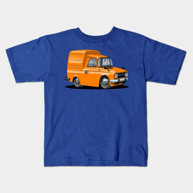 Cartoon truck Kids T-Shirt by Mechanik